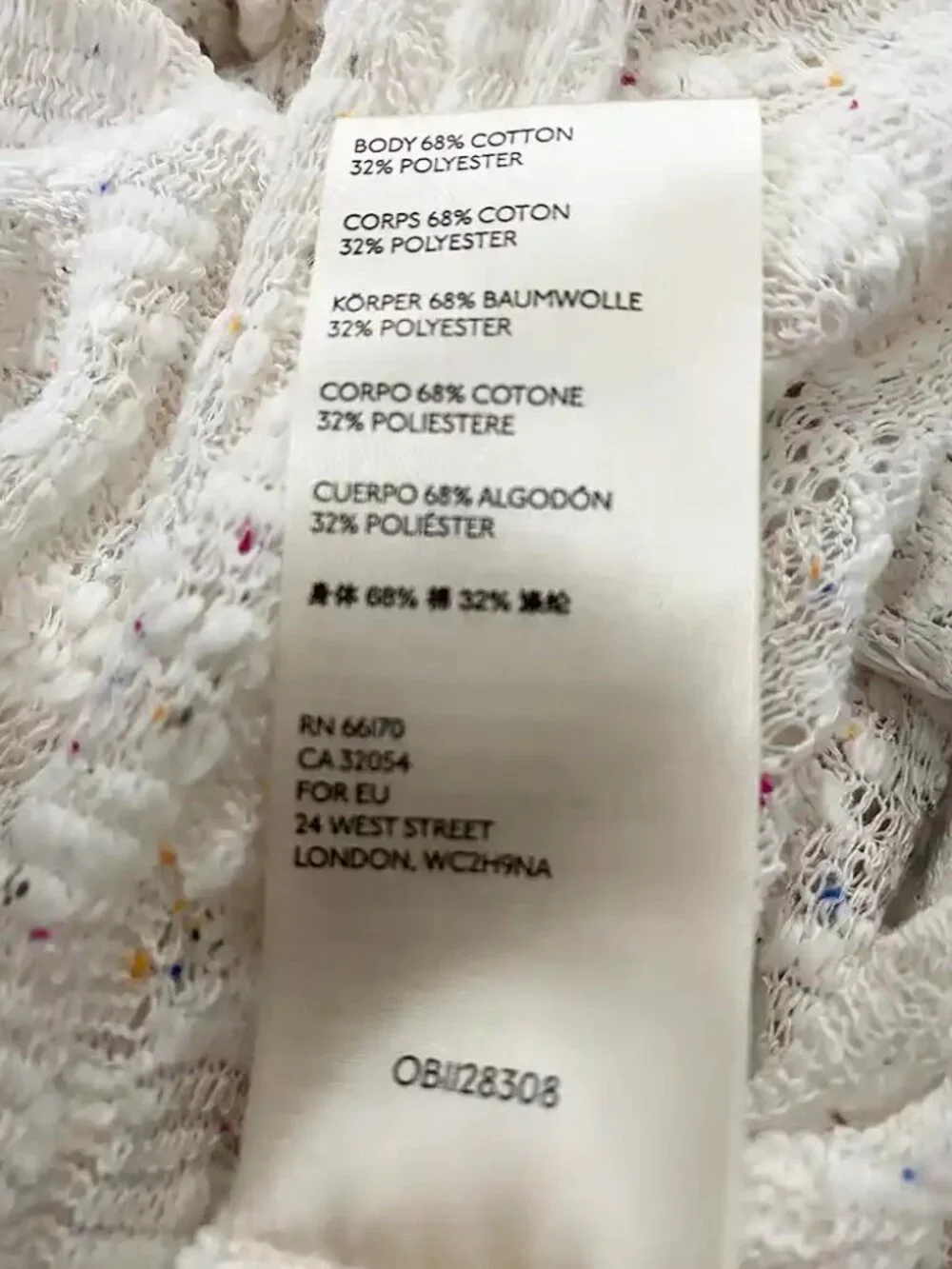 Free People Baja Babe Confetti Speckled Hacci Hoodie Sweater